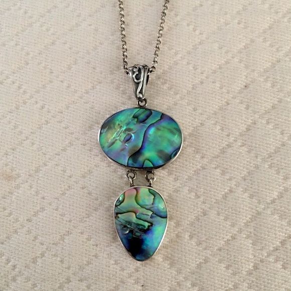 Abalone and Sterling Silver Necklace - Picture 1 of 7